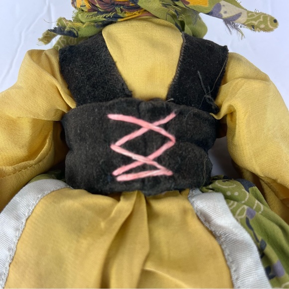 Vintage German celluloid doll-cotton dress-apron - Picture 5 of 13